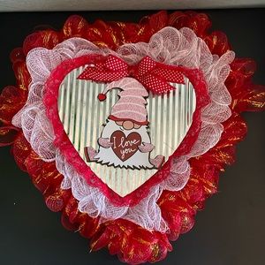 HANDMADE by ME HEART/GNOME  WREATH
